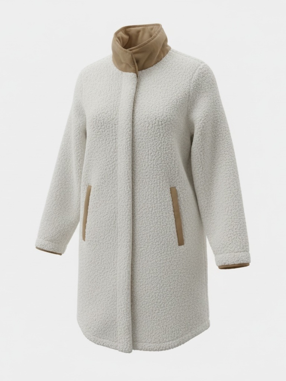 Aspen White Sherpa Long Jacket Coat Women’s Sz Small